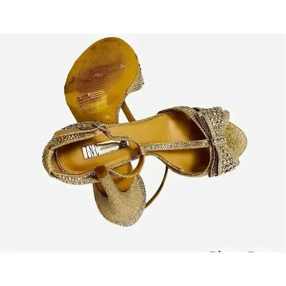 INC Crystal Open Toe with bow Sandals - Picture 5 of 8